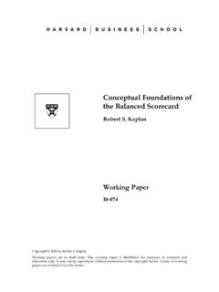 Conceptual Foundations of the Balanced Scorecard 3.17.10