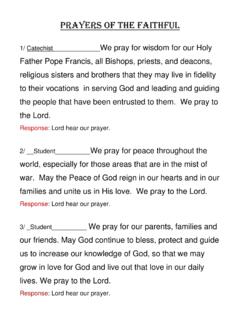 Prayers of the faithful - parish.sangabrielmissionchurch.org