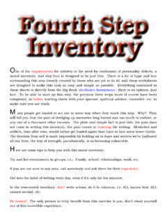 RESENTMENT INVENTORY PROMPT SHEET - 12 STEP