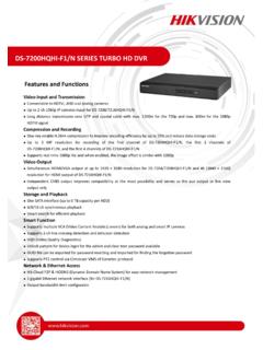 DS-7200HQHI-F1/N SERIES TURBO HD DVR - …