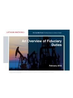 An Overview of Fiduciary Duties - Latham &amp; Watkins