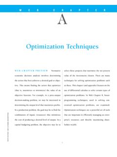Optimization Techniques - Sam Houston State University