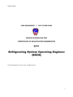 Refrigerating System Operating Engineer (RSOE) - New York …