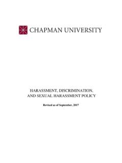 Harassment, Discrimination, and Sexual Harassment Policy