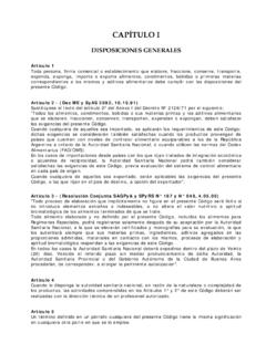CAPITULO I - DISPOSICIONES GENERALES