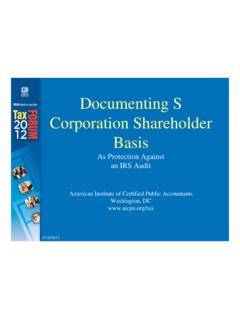 Documenting S Corporation Shareholder Basis