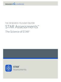 THE RESEARCH FOUNDATION FOR STAR Assessments