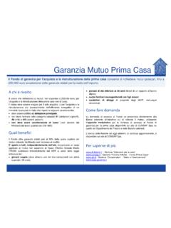 Garanzia Mutuo Prima Casa - mef.gov.it