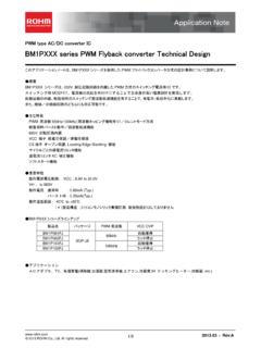 PWM type AC/DC converter IC BM1PXXX series …