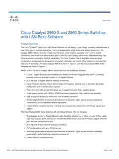 Cisco Catalyst 2960-S and 2960 Series Switches with LAN ...