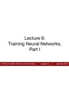 Lecture 6: Training Neural Networks, Part I