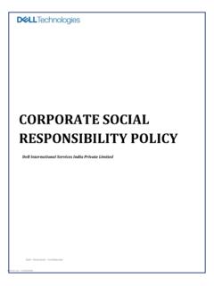 CORPORATE SOCIAL RESPONSIBILITY POLICY - Dell