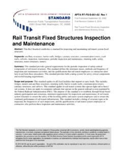 Rail Transit Fixed Structures Inspection and …