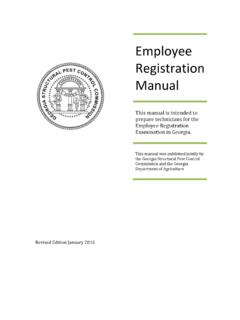 Employee Registration Manual - GA Pest Exam - Home