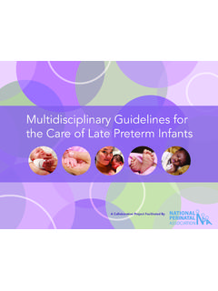 Multidisciplinary Guidelines for the Care of Late Preterm ...