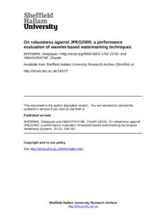 On robustness against JPEG2000: a performance …