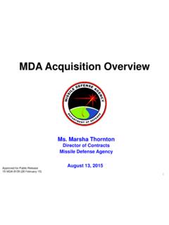 MDA Acquisition Overview - NDIA