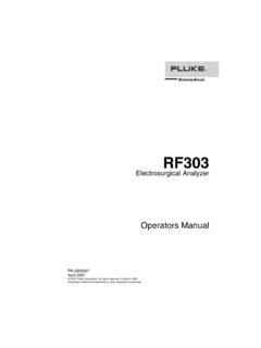 Operators Manual - Fluke