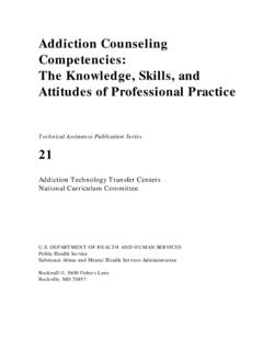 Addiction Counseling Competencies: The Knowledge, Skills ...