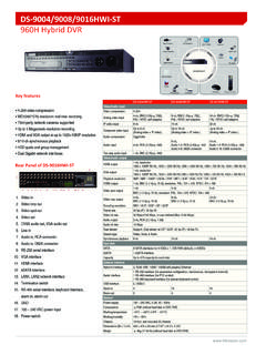DS-9004/9008/9016HWI-ST 960H Hybrid DVR - Hikvision …