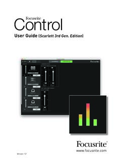 User Guide (Scarlett 3rd Gen. Edition) - Focusrite