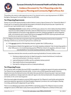 Guidance Document for Tier II Reporting under the ...