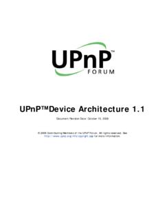 UPnP™ Device Architecture 1
