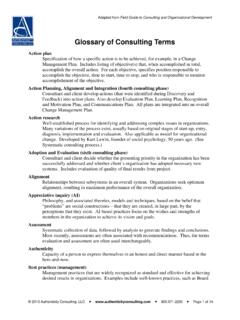 Glossary of Consulting Terms