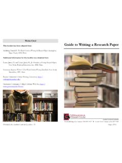 Guide to Writing a Research Paper Works Cited