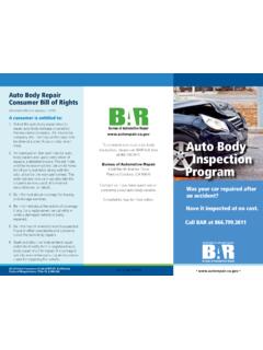 Auto Body Repair Consumer Bill of Rights - dca.ca.gov