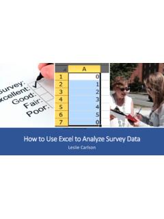 How to Use Excel to Analyze Survey Data - Pima County, …