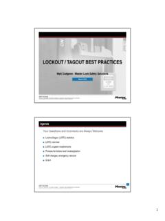 LOCKOUT / TAGOUT BEST PRACTICES