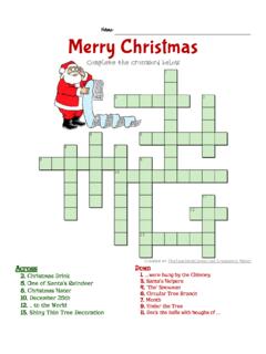 Christmas-Crossword2 - The Teacher's Corner