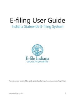 Indiana E-filing User Guide