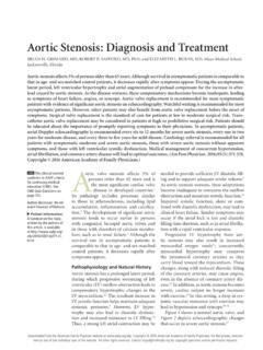 Aortic Stenosis: Diagnosis and Treatment