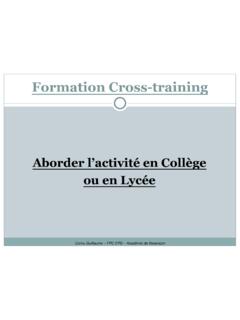 Formation Cross-training - ac-besancon.fr