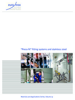 “Press-fit” fitting systems and ... - Stainless steel