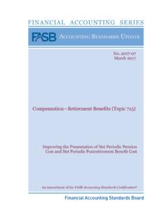 Compensation—Retirement Benefits (Topic 715) - FASB