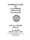 LOCAL COURT RULES - The Superior Court of …