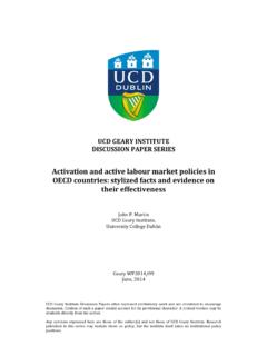 Activation and active labour market policies in …