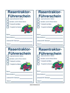 Rasentraktor- F&#252;hrerschein - kidsweb.de