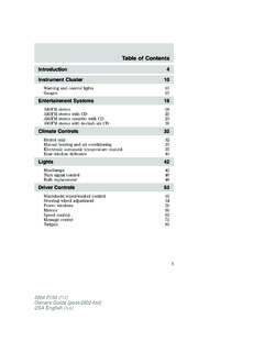 Table of Contents - fordservicecontent.com