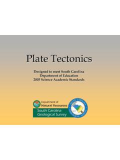 Plate Tectonics - South Carolina Department of Natural ...