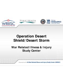 Operation Desert Shield/Desert Storm - War Related Illness ...