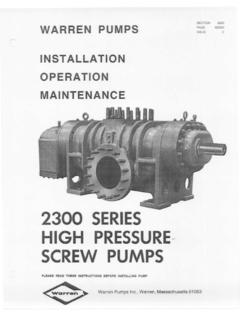 2300 Series Manual - Warren Pumps