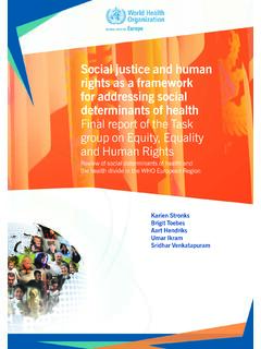 Social justice and human rights as a framework for ...
