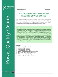 VOLTAGE FLUCTUATIONS IN THE ELECTRIC SUPPLY SYSTEM …