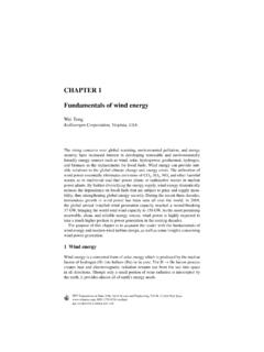 CHAPTER 1 Fundamentals of wind energy - WIT Press