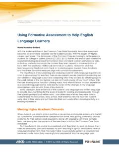 Using Formative Assessment to Help English Language ... - …