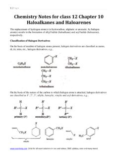 Chemistry Notes for class 12 Chapter 10 Haloalkanes and ...